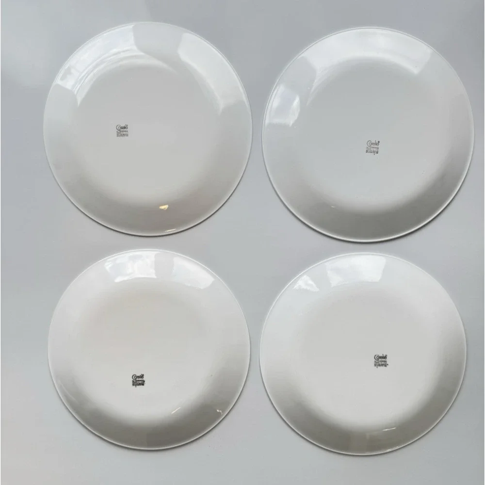Set of 4 Corelle WOODLAND BROWN Pattern Dinner Plates 10